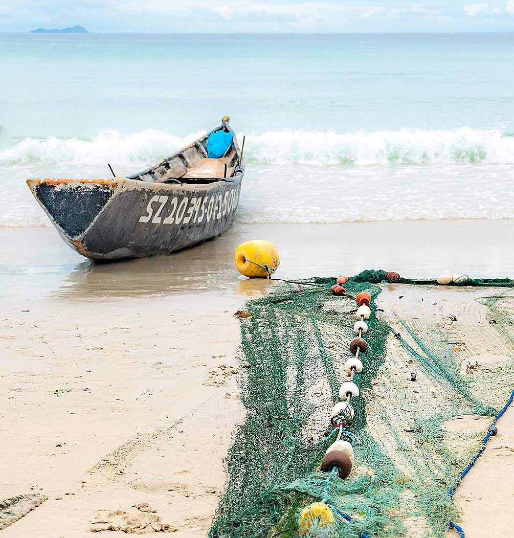 Fishing boat and nets, a Zanzibar detail